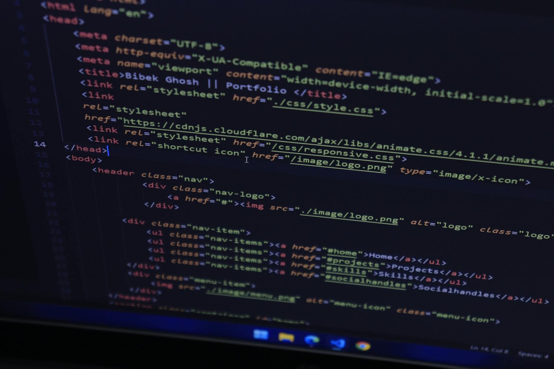 Developer working on website migration from WordPress to Next.js with code on multiple monitors