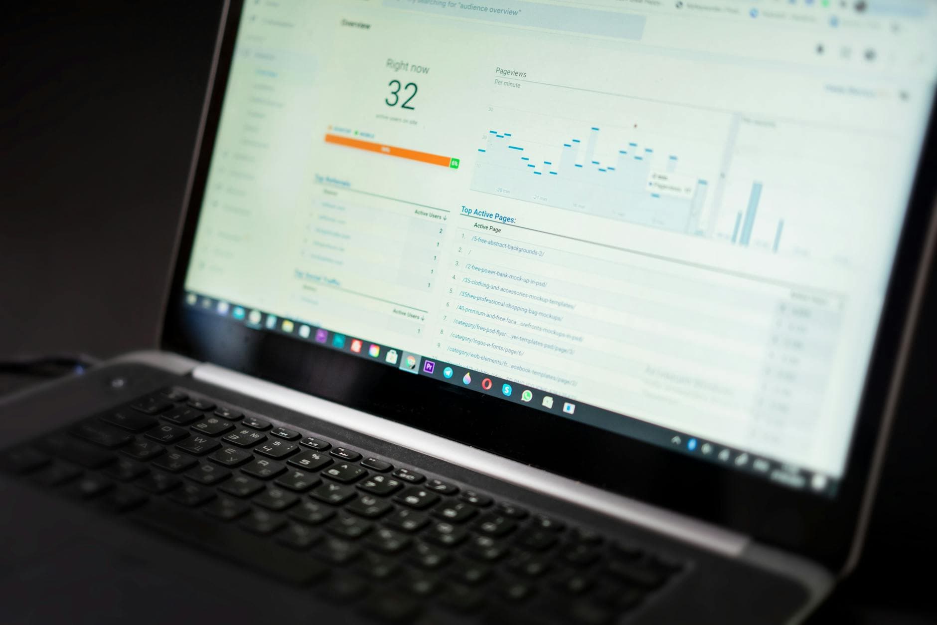 Professional mortgage broker reviewing SEO tool dashboard with local ranking data and performance metrics on computer screen